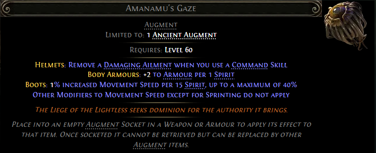 MMOJUGG Path of Exile 2 Amanamu's Gaze Details View of Item Function and Use